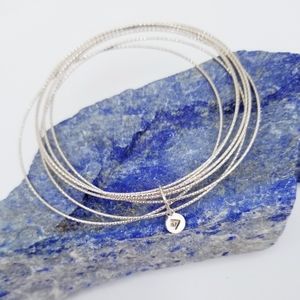 Silpada Sterling Silver Lasting Impression Italian Bangle Bracelets Signed  925